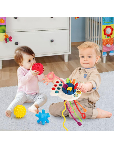 Juguetes Sensoriales Montessori Thremhoo para Bebés 0-18 Meses