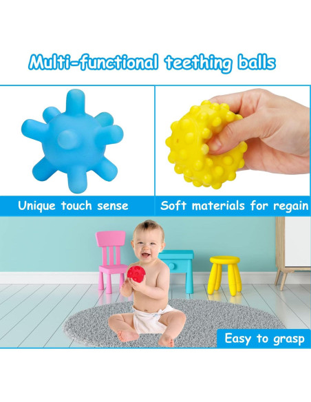 Juguetes Sensoriales Montessori Thremhoo para Bebés 0-18 Meses