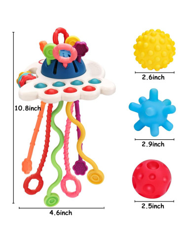 Juguetes Sensoriales Montessori Thremhoo para Bebés 0-18 Meses