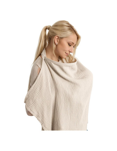 Cubierta de Lactancia Algodón Muselina Ajustable 89x56cm