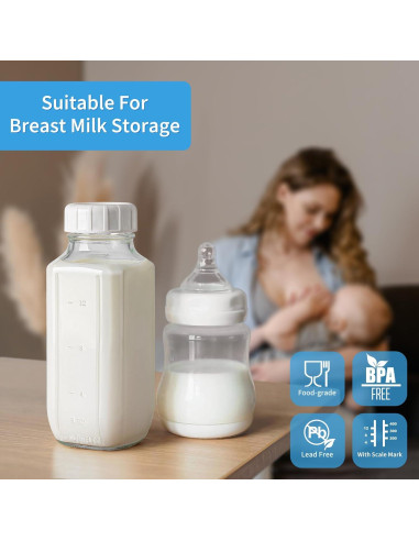 Paquete de 8 Botellas de Vidrio Reutilizables 500ml Syntic