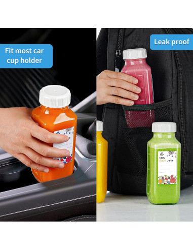 Paquete de 8 Botellas de Vidrio Reutilizables 500ml Syntic