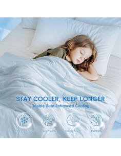 Manta Enfriadora para Bebés David's Kids 127x152cm Azul Hielo 2