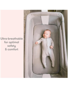 Sábanas Ajustadas Newton Baby para Cuna y Cuna Lateral - 2 Piezas, 100% Muselina, Gris 2