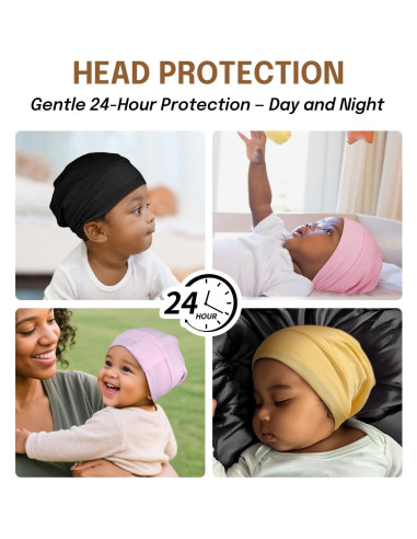 Bonete de Dormir Fittia para Bebés 0-6 Meses, Satén Suave