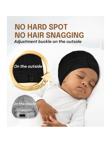 Bonete de Dormir Fittia para Bebés 0-6 Meses, Satén Suave