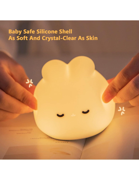 Luz Nocturna Conejo LED POQCCT Recargable USB 3000K Luz Nocturna Conejo LED POQCCT Recargable USB 3000K