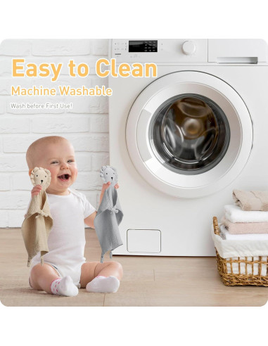 Manta Lovey Knirose 100% Algodón Orgánico León 38x25cm