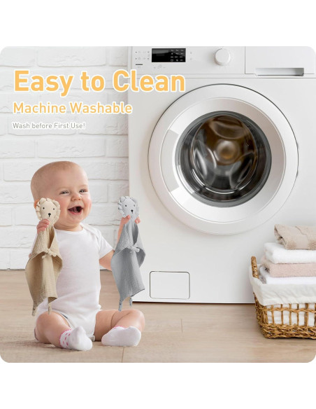 Manta Lovey Knirose 100% Algodón Orgánico León 38x25cm