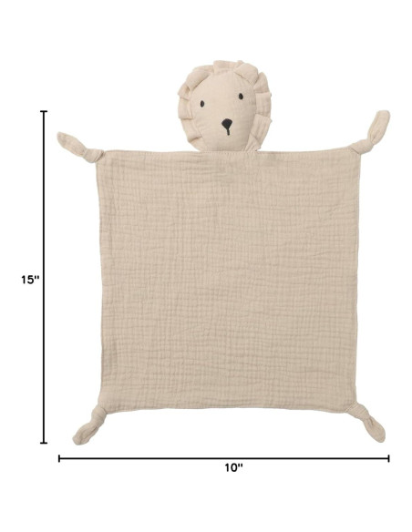 Manta Lovey Knirose 100% Algodón Orgánico León 38x25cm