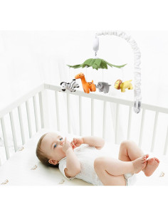 Móvil Musical para Cuna ZYATKSML con 12 Canciones y Animales 2