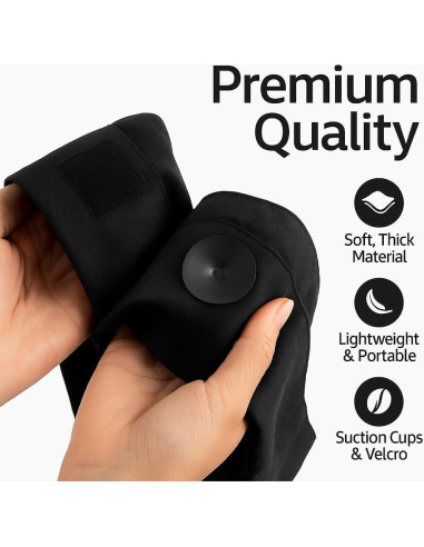 Cortina Opaca Portátil DREAM ART 132x183cm Negra Ajustable