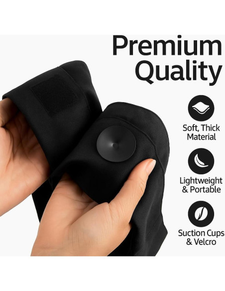 Cortina Opaca Portátil DREAM ART 132x183cm Negra Ajustable