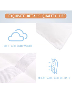 Edredón Hipoalergénico ZPECC para Niños 99x119 cm Blanco 2