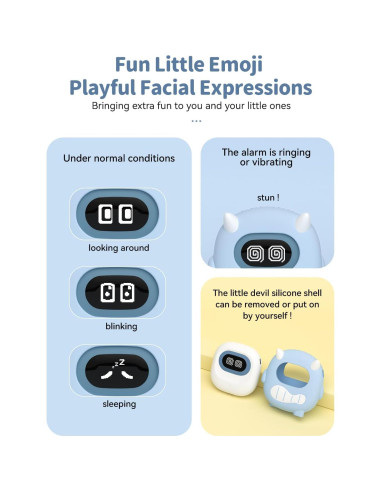 Reloj Despertador Digital Inalámbrico PPLEE 3000mAh para Niños