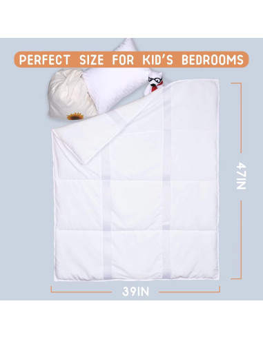 Edredón Hipoalergénico ZPECC para Niños 99x119 cm Blanco