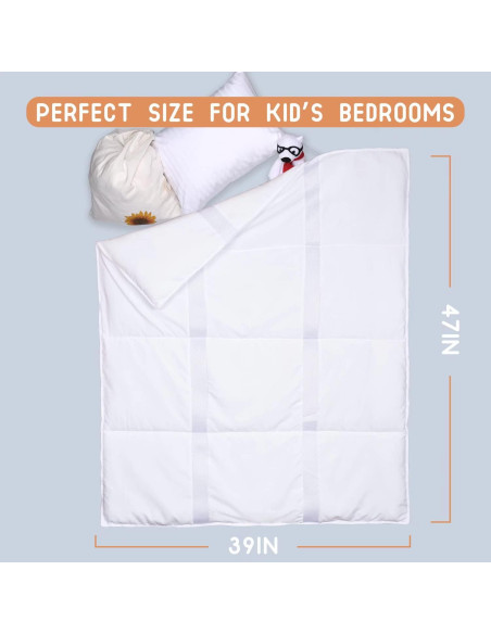 Edredón Hipoalergénico ZPECC para Niños 99x119 cm Blanco