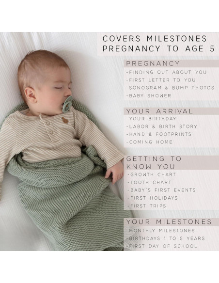 Libro de Recuerdos para Bebés Minimalista - 60 Páginas