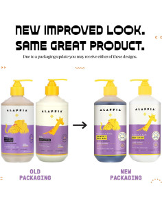 Champú y Gel de Baño Alaffia 473ml + Loción Corporal 473ml - Suave para Bebés y Niños 2