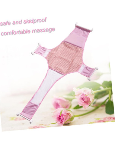 Soporte de Malla para Baño Beaupretty Rosa 96x66 cm