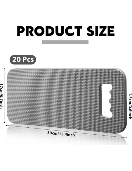 Riakrum Almohadillas de Jardín 20 Pcs Espuma Impermeable 39x17 cm