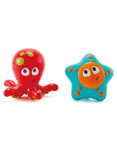Juguetes de Baño Hape Pulpo y Estrella de Mar Silicona 18cm