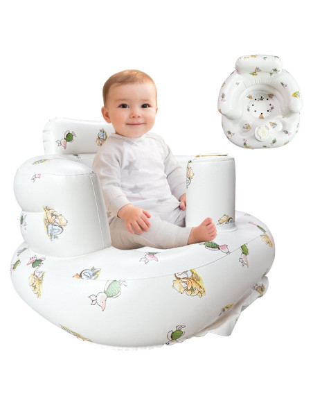 Asiento Inflable para Bebés 3-12 Meses Antideslizante Portátil