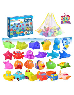 Set de 24 Juguetes de Baño para Bebés Juguetes Divertidos