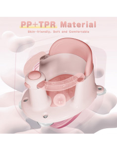 Asiento de Baño para Bebés Rosa 2 - Antideslizante y Compacto 2