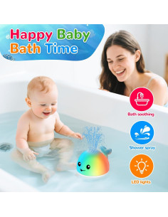 Juguete de Baño Ballena Iluminada para Bebés 6-36 Meses 2