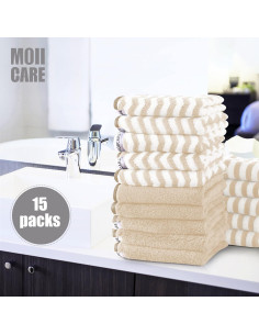 Toallitas para Bebé MOIICARE - 15 Paquete 25.4x25.4 cm Marrón 2