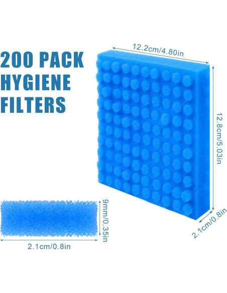 200 Filtros de Esponja para Aspirador Nasal Bebé TOYMIS