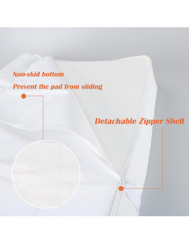 Almohadilla para Cambiar Pañales Bebé con Funda Impermeable 81x41 cm