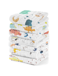 Toallitas de Muselina EMSAAG 100% Algodón 7 Unidades 25.4x25.4 cm