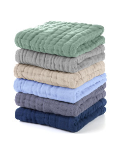 Toallitas de Muselina para Bebés Unnivoll - 6 Piezas 30x30cm