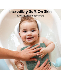 Toallitas de Muselina para Bebés Unnivoll - 6 Piezas 30x30cm 2