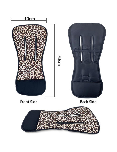 Funda de Carrito de Bebé Reversible Universal Leopardo 78x40cm