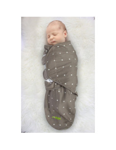 Manta de Envolver Ziggy Baby 100% Algodón Suave Gris 0-3 Meses 2