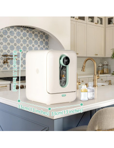 ICUIRE Lavadora de Botellas para Bebés 3.2L, Esterilizador y Secador 2