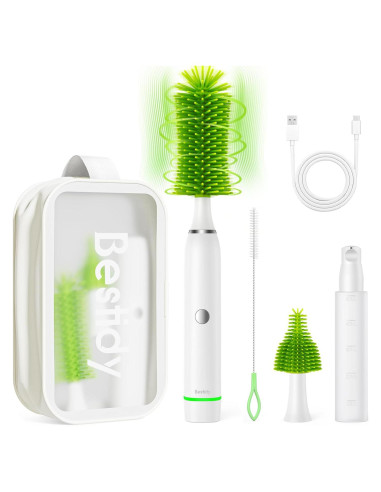 Kit Limpiador Biberones Eléctrico Bestidy Verde 360 Recargable
