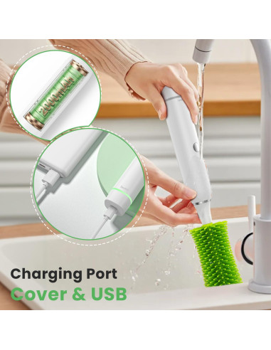 Kit Limpiador Biberones Eléctrico Bestidy Verde 360 Recargable