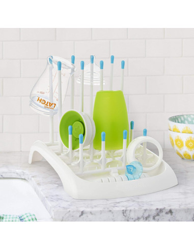 Set de limpieza biberones Munchkin 3 piezas azul con soporte