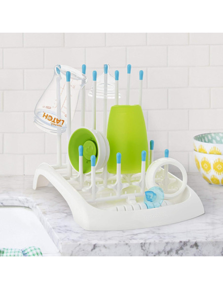 Set de limpieza biberones Munchkin 3 piezas azul con soporte