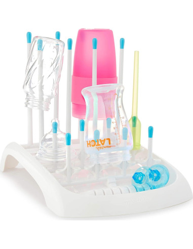 Set de limpieza biberones Munchkin 3 piezas azul con soporte