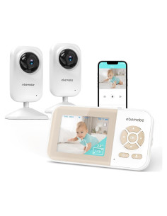 Monitor de Bebé Ebemate con 2 Cámaras y Pantalla LCD 2.8"