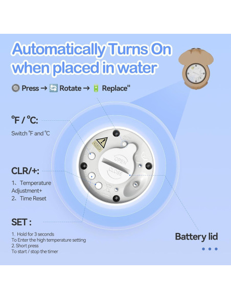 Termómetro de baño Doli Yearning para bebés LCD digital