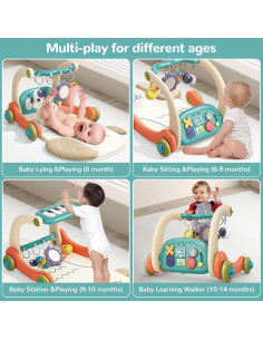 Gimnasio de Juego 3 en 1 Hitish para Bebés con Piano y Luz 2