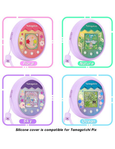 Funda de Silicona MGZNMTY para Tamagotchi Pix con Correa 2