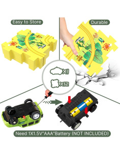 Juego de Puzzle de Pista de Coche Wismika 12 Piezas 385g 2