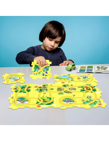 Juego de Puzzle de Pista de Coche Wismika 12 Piezas 385g